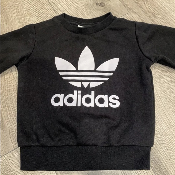 Adidas Crew Trefoil Black Sweater 12M - Picture 2 of 5
